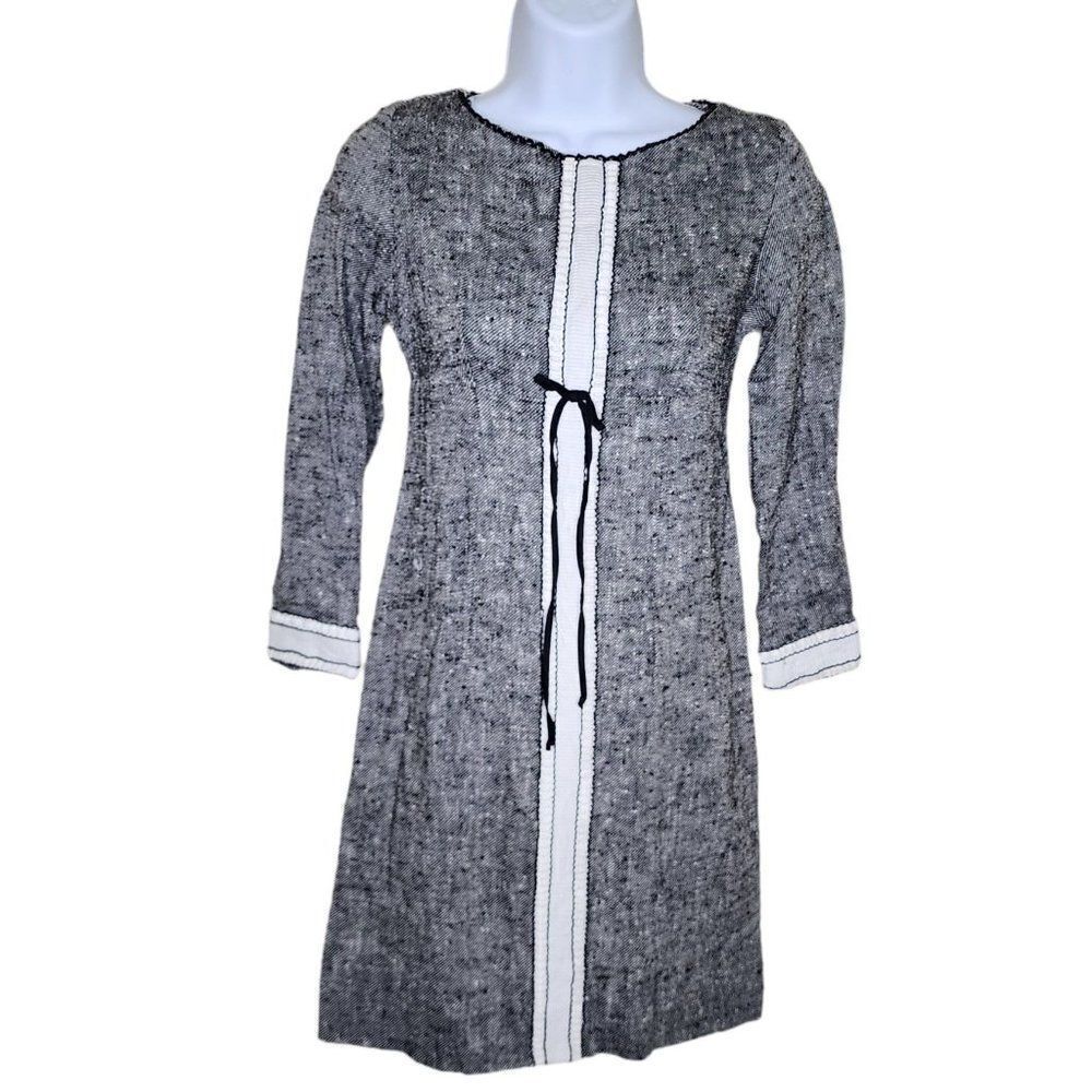 Vintage 60s Jodeen Original Ann Tresnak Mini Dress Womens Size XS Gray Fitted Mo
